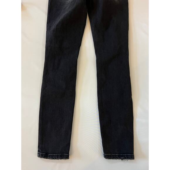 NWT Vervet Distressed High Rise Denim Skinny Jeans Womens 26 Black Grunge Edgy - Picture 9 of 15